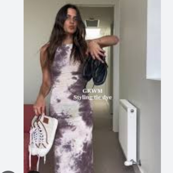 DISSH SAWYER TIE DYE COCO MAUVE MIDI DRESS - Picture 5 of 9